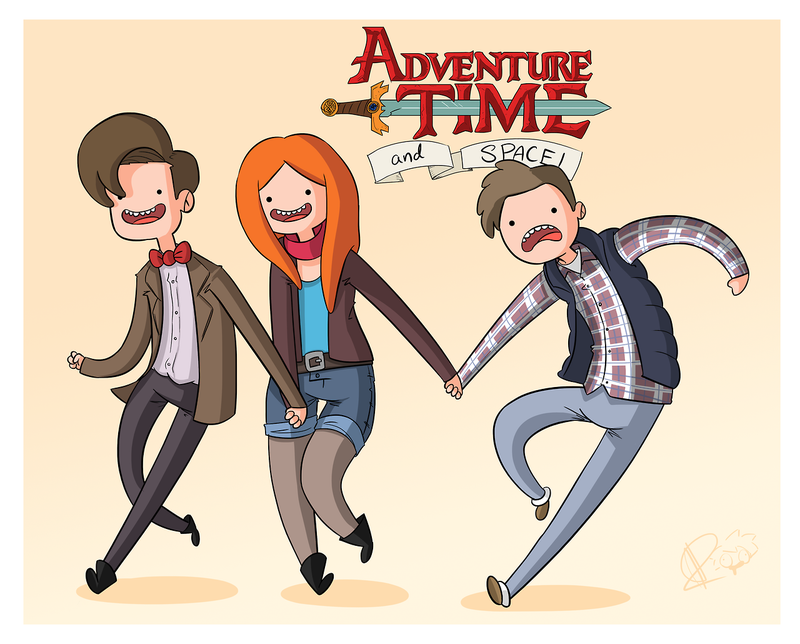 Illustration for article titled This Doctor Who/Adventure Time Mashup Is So. Damn. Charming.